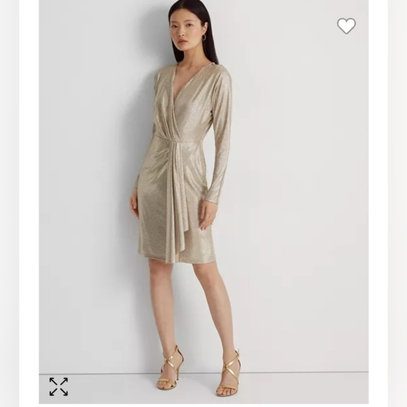 Lauren Ralph Lauren Faux Wrap Cocktail Dress - Picture 3 of 13